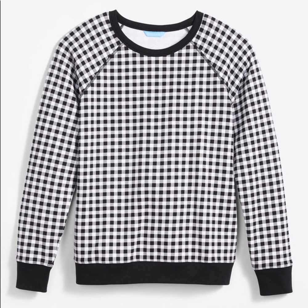 NWT Draper James Natalie Gingham Crewneck